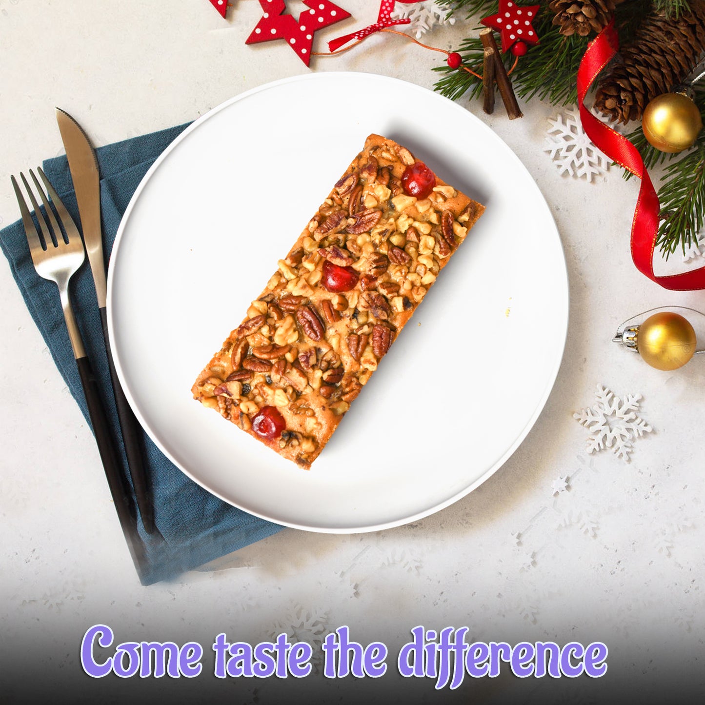 Experience the Magic: Our 1lb Gourmet Christmas Fruit Cake with Festive Tin - Now Available!