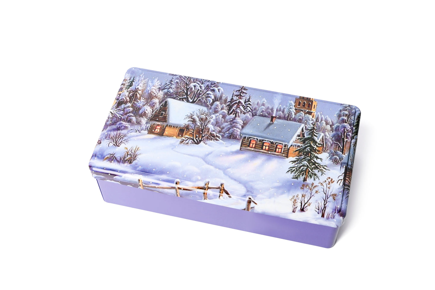 Rectangle Snowy Village Special Tin